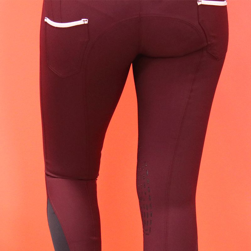 Pénélope Store - Pantalon d'équitation femme Fun push up Prune | - Ohlala