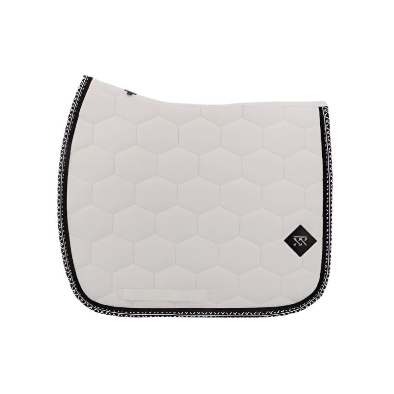 Oxxer - Tapis de dressage Monogramme blanc/ noir