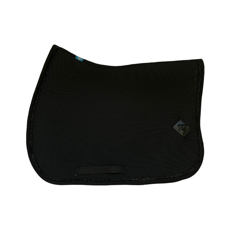 Oxxer - Tapis de selle Mesh noir/ noir paillettes noires | - Ohlala
