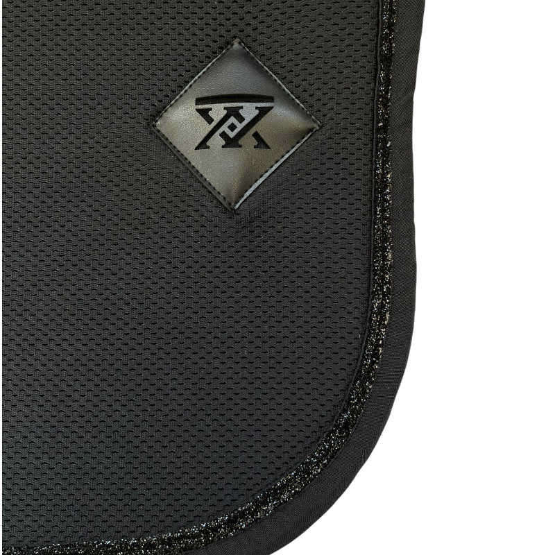 Oxxer - Tapis de selle Mesh noir/ noir paillettes noires | - Ohlala