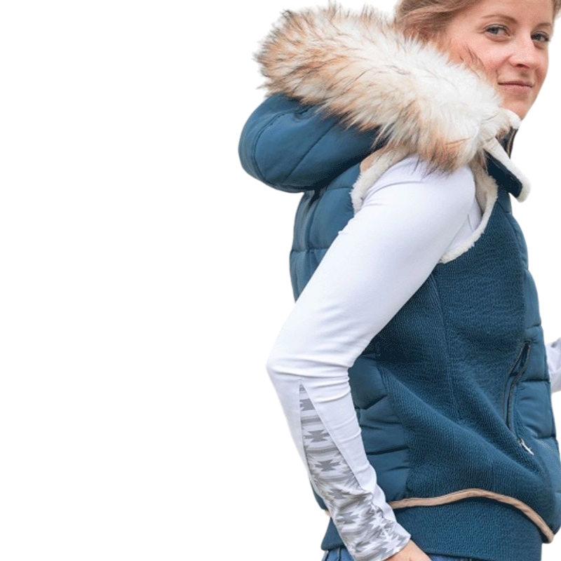 Pénélope Store - Roger duck blue sleeveless down jacket 