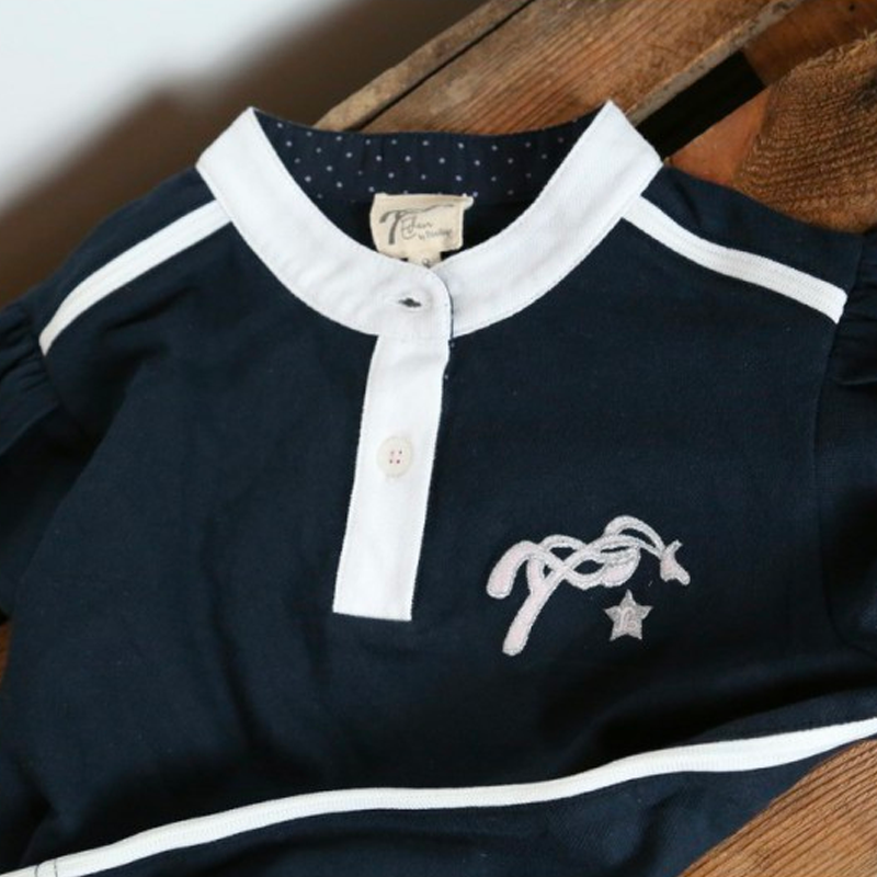 Pénélope Store - Polo manches courtes enfant Evrim marine | - Ohlala