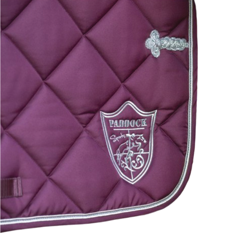 Paddock Sports - Tapis de dressage prems écusson prune