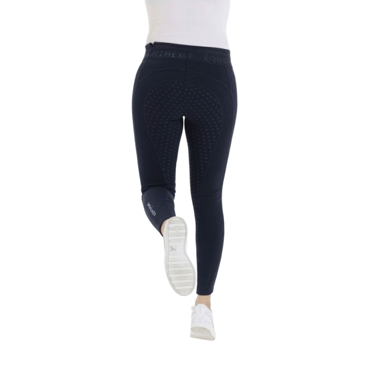 Equithème - Legging d'équitation fond silicone femme Pamela marine | - Ohlala