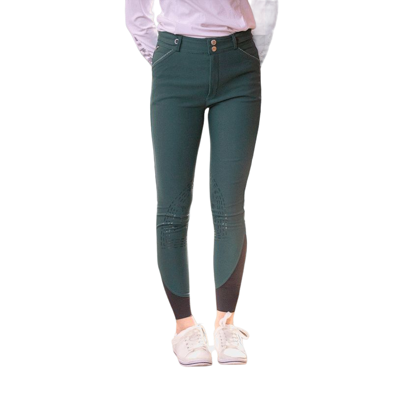 Pénélope Store - Pantalon d'équitation fille Point Sellier vert forêt | - Ohlala