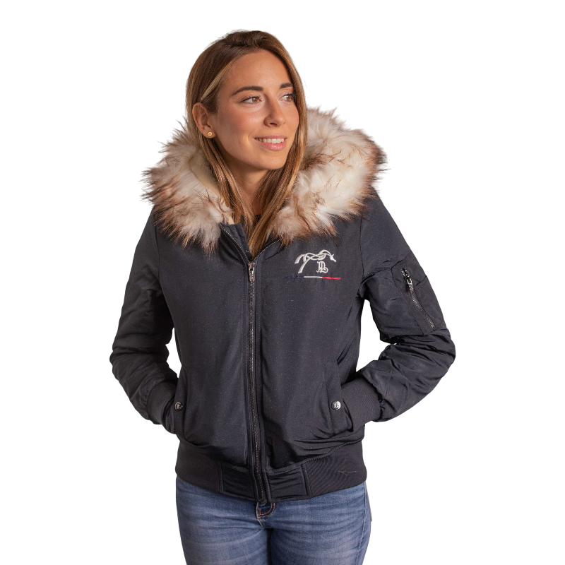 Pénélope - Damen Bomberjacke Lyon marine Glitzer 