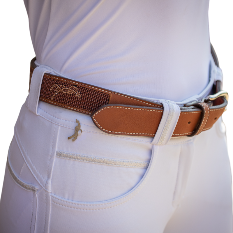 Pénélope Store - Pearlog women's belt cognac/caramel