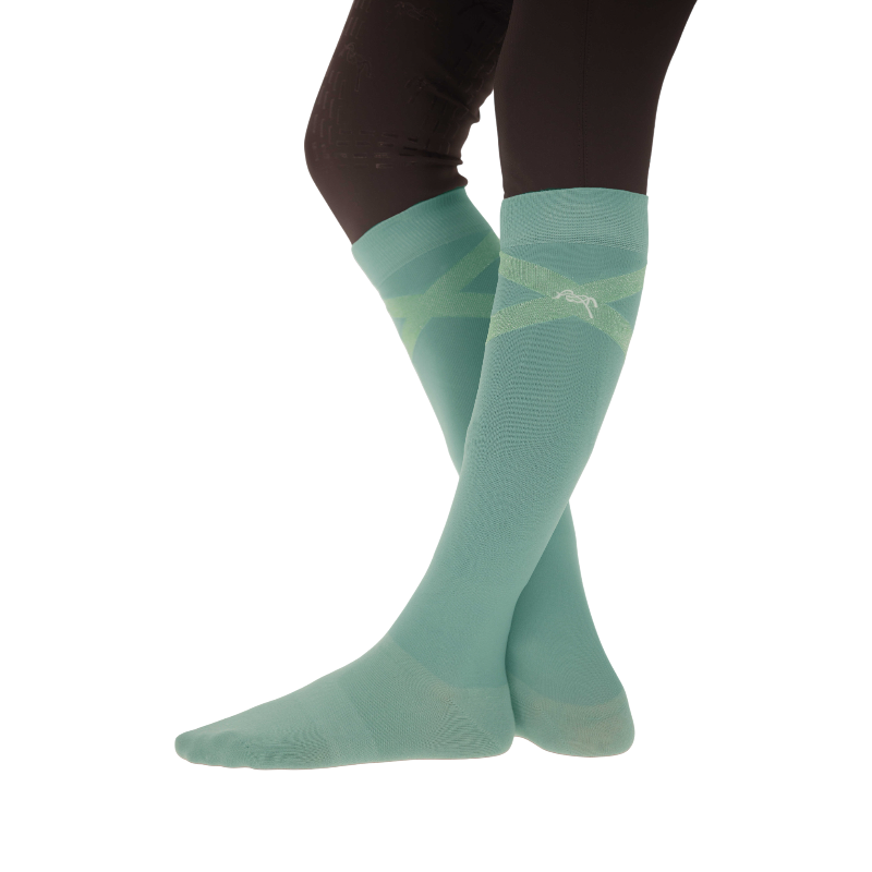 Pénélope - Chaussettes d'équitation Gummy vert sauge