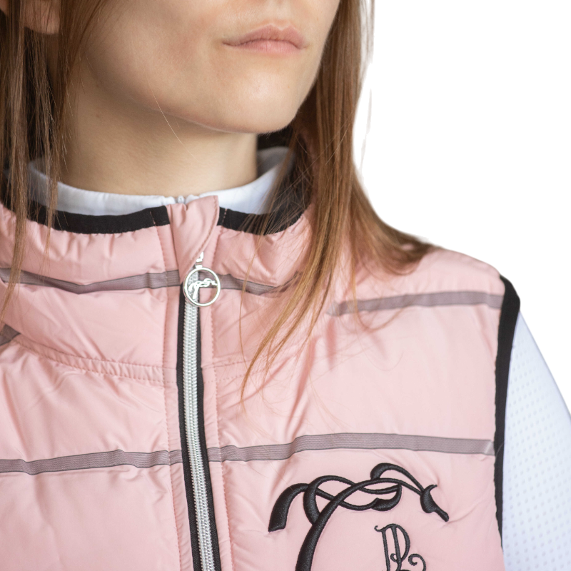 Pénélope - Doudoune sans manches femme Anouck rose poudré