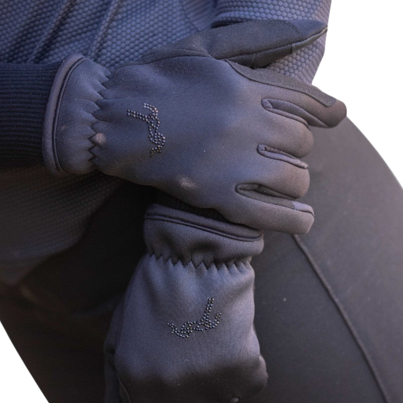 Pénélope - Black Wintertech riding gloves 