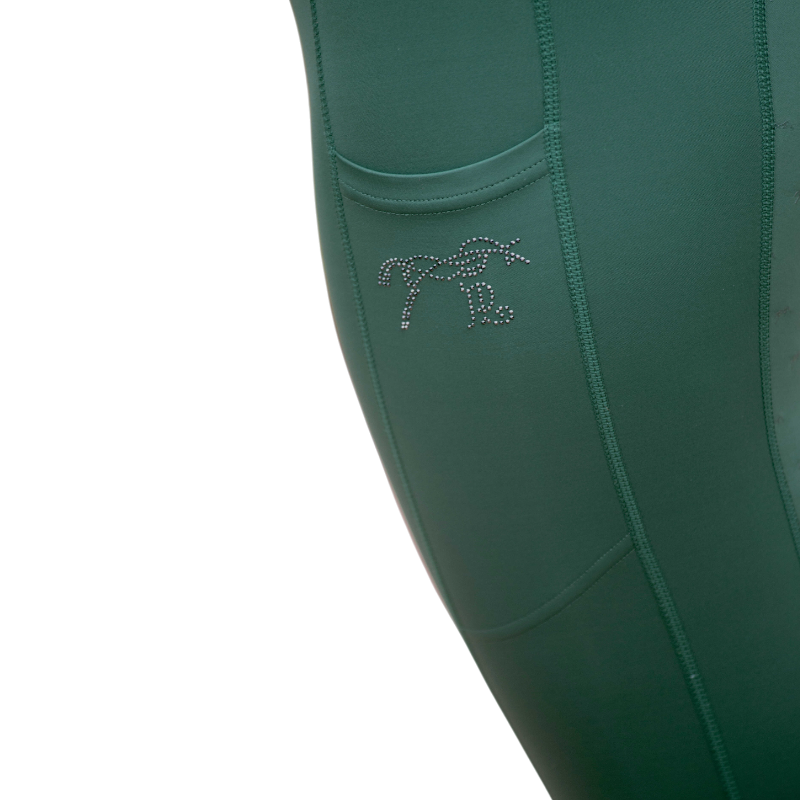 Pénélope - Legging d'équitation femme Delphe pull-on vert foncé