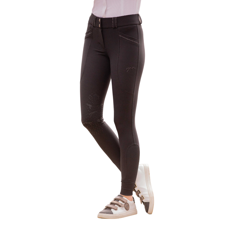 Pénélope - Pantalon d'équitation femme Sybille noir | - Ohlala