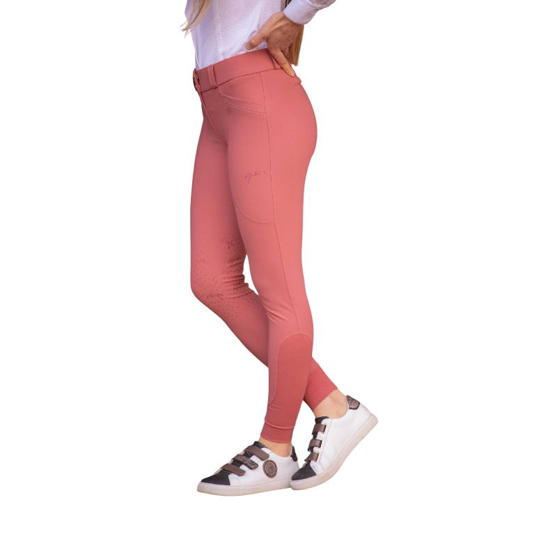 Pénélope - Pantalon d'équitation femme Sybille vieux rose
