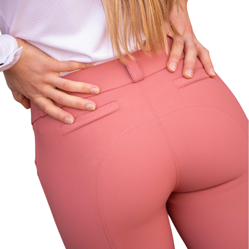 Pénélope - Pantalon d'équitation femme Sybille vieux rose