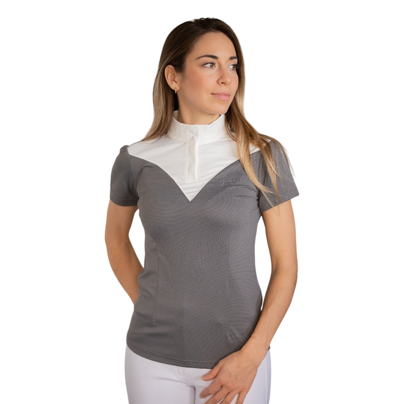 Pénélope - Women's short sleeve competition polo Las Honey gray 