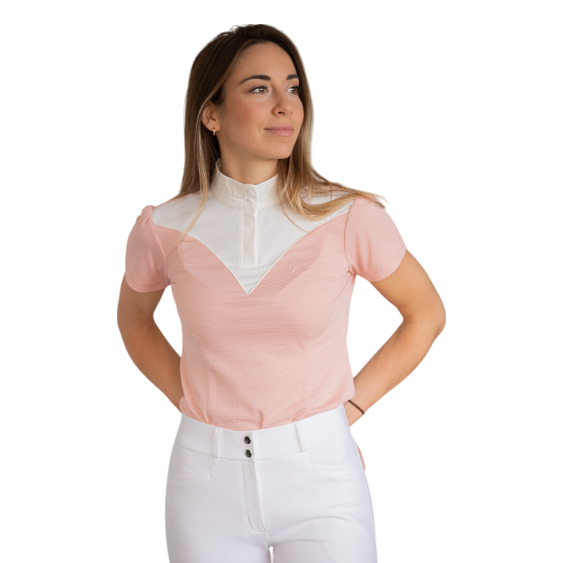 Pénélope - Women's short-sleeve competition polo Las Honey rose 