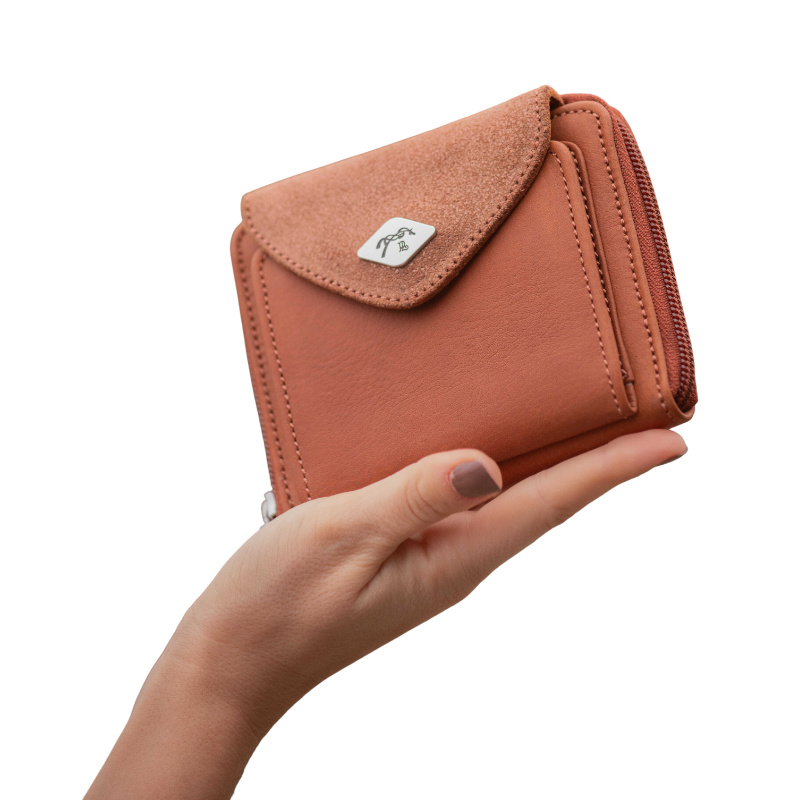 Pénélope - Geldbörse Clémence cognac Glitzer 