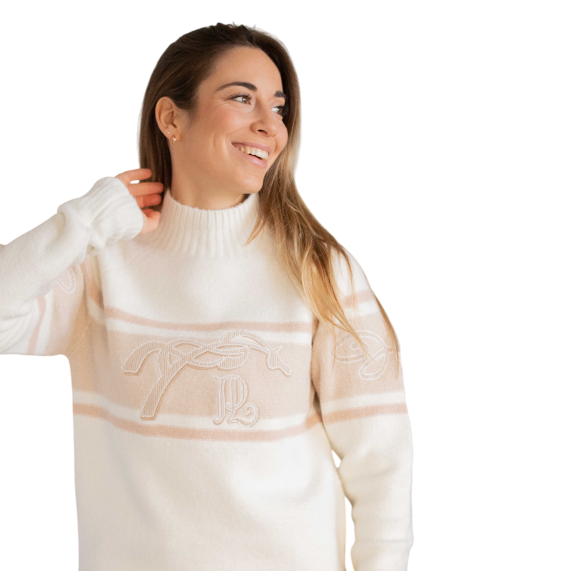 Pénélope - Pull col montant femme Noris beige