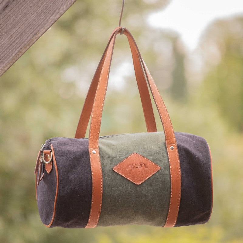 Pénélope - Sac Canvas Bowl vert/ noir