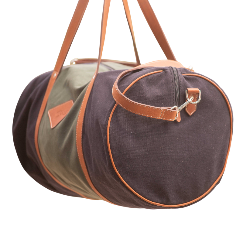Pénélope - Sac Canvas Bowl vert/ noir
