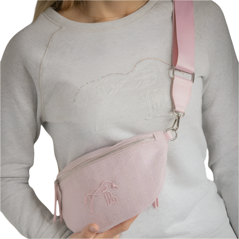 Pénélope - Sac banane Chevron rose