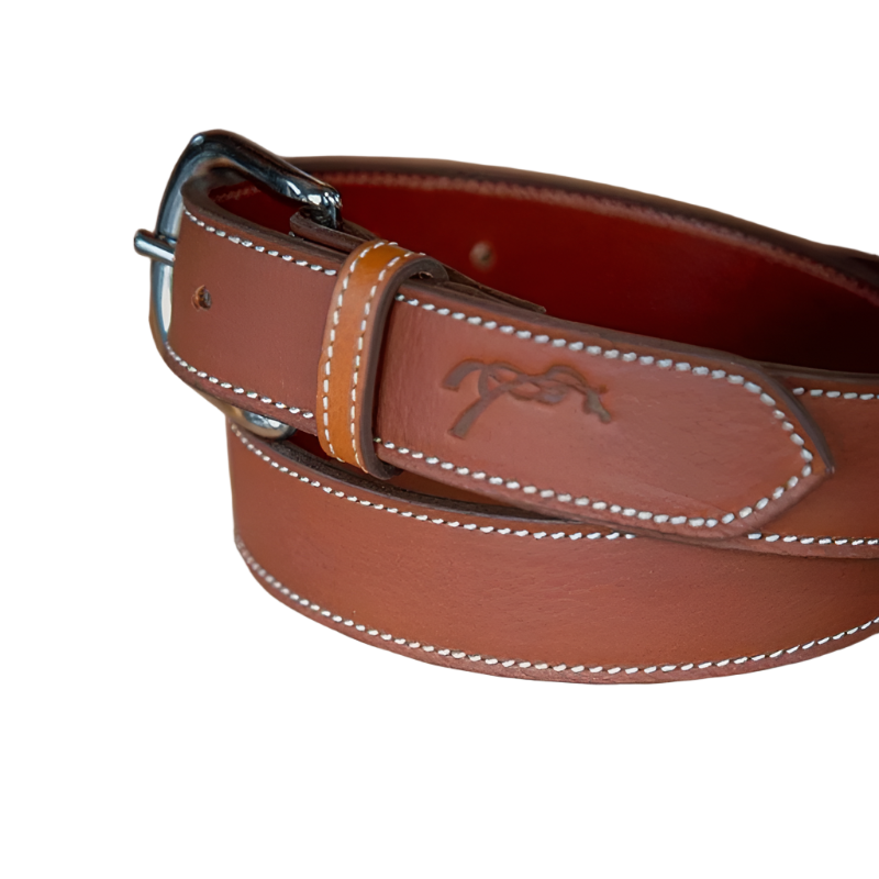 Pénélope Store - Initial cognac women's belt