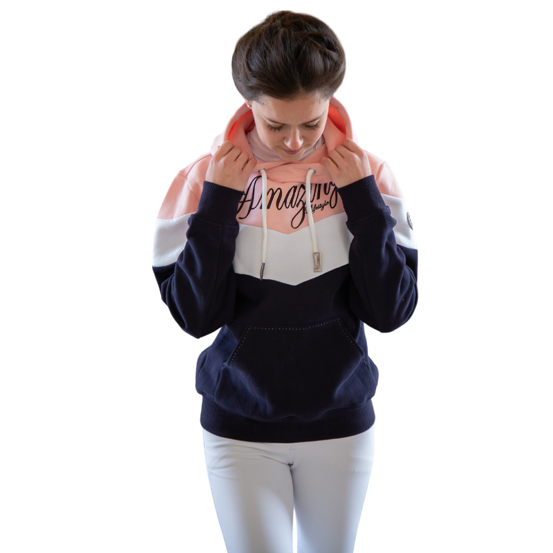 Pénélope Store – Artémis-Sweatshirt in Marineblau/Weiß/Rosa