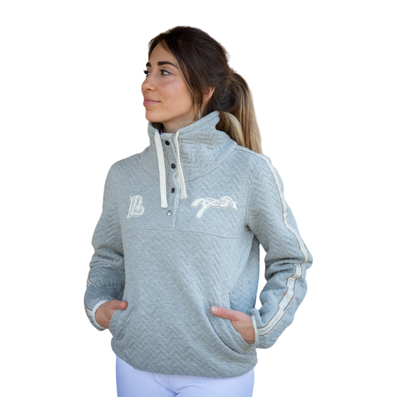 Pénélope - Sweat femme Pépita gris