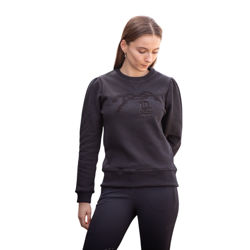 Pénélope - Sweat manches longues Clotilde noir