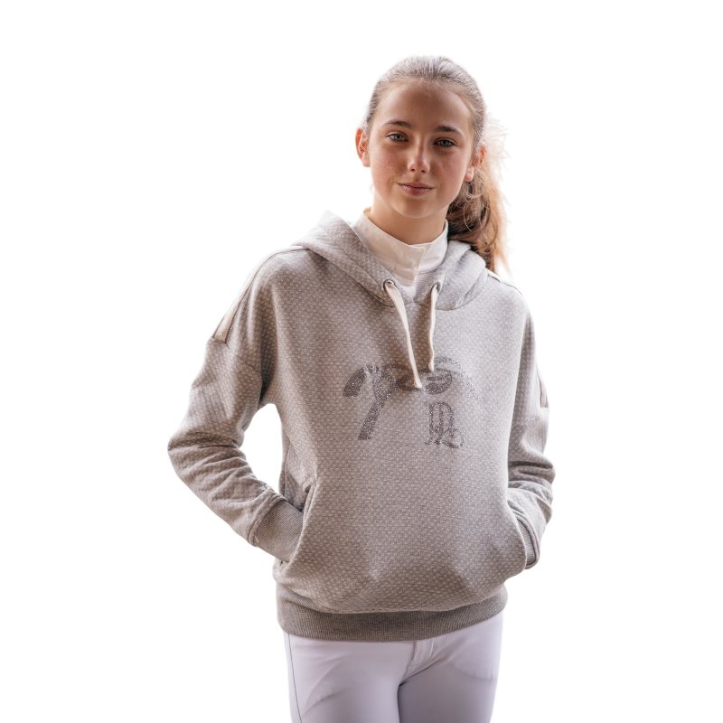 Pénélope - Sweatshirt à capuche manches longues junior Chilly gris