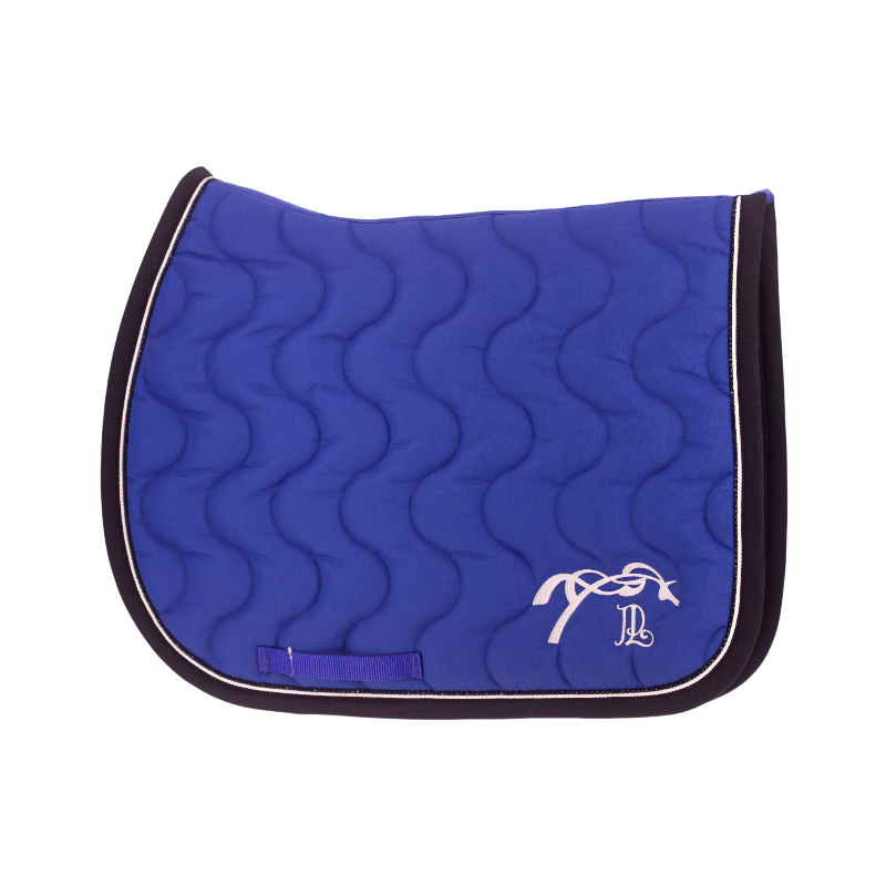 Pénélope - Tapis de selle Diamant bleu roi/ noir/ blanc