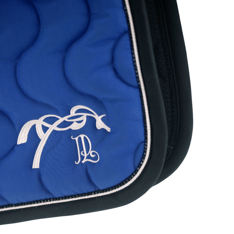 Pénélope - Tapis de selle Diamant bleu roi/ noir/ blanc