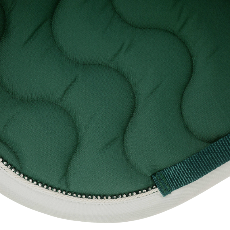 Pénélope - Tapis de selle Diamant vert foncé/ blanc