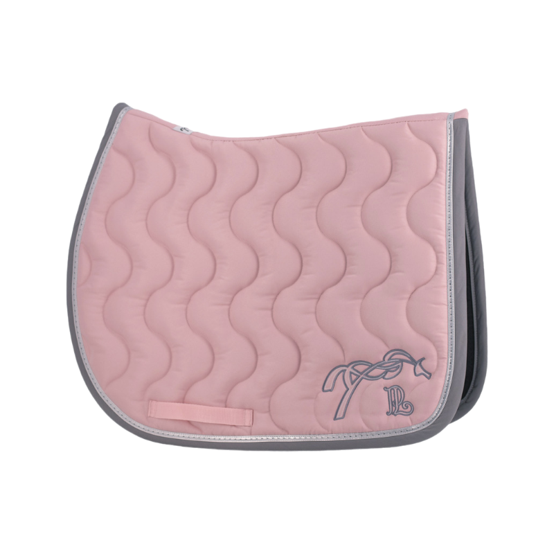 Pénélope - Tapis de selle classique rose clair/ gris