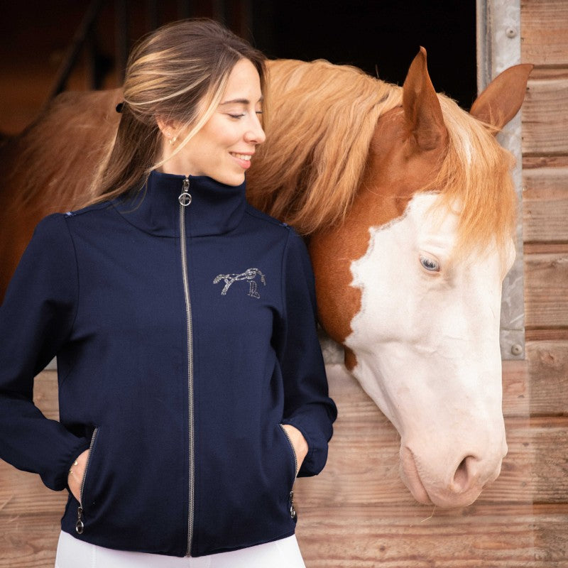 Pénélope - Veste femme Tweeny Strass marine