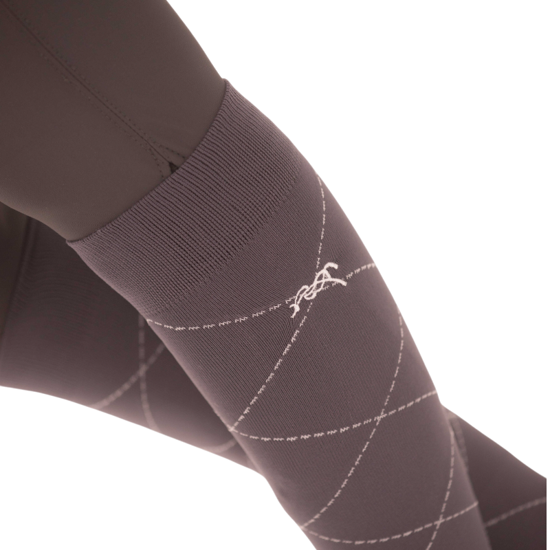 Pénélope - Chaussettes d'équitation Luxe gris (x2)