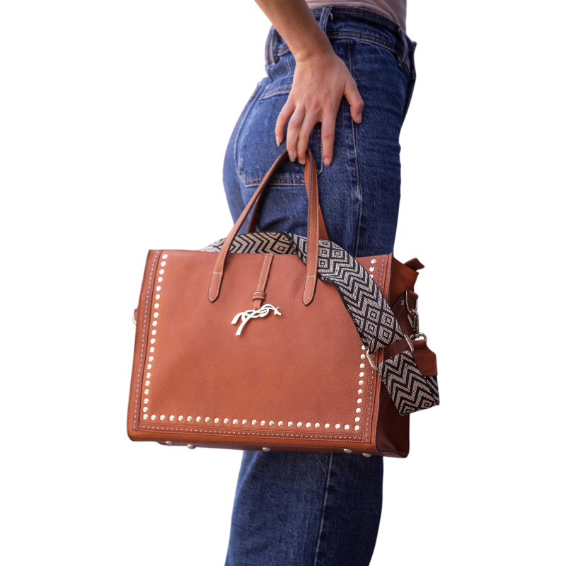 Pénélope - Sac à main Naily Romane cognac