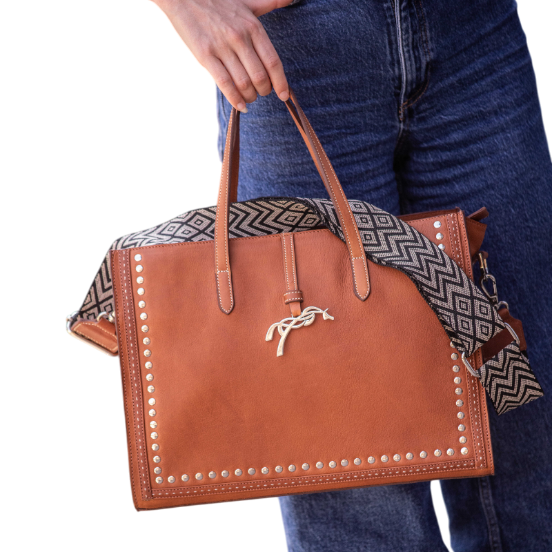 Pénélope - Sac à main Naily Romane cognac