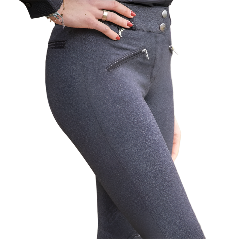 Eden by Pénélope - Pantalon d'équitation enfant Romy gris chiné