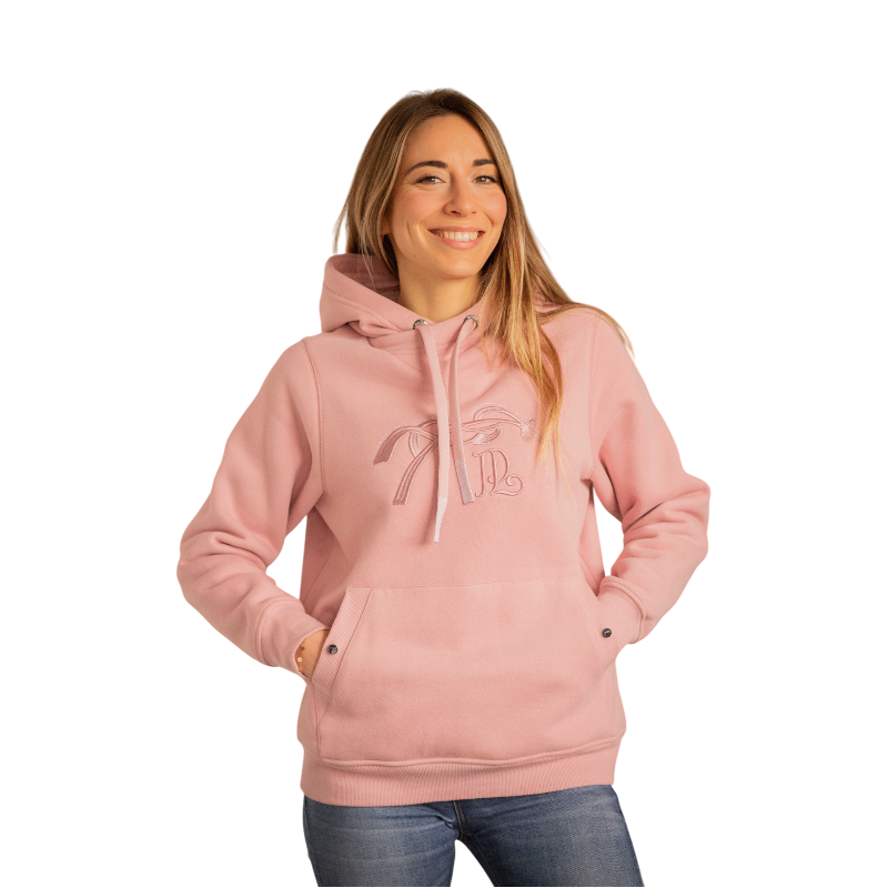 Pénélope - Sweat à capuche femme Polly rose