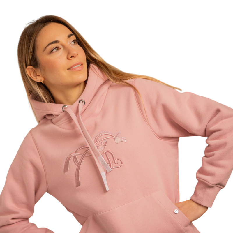 Pénélope - Sweat à capuche femme Polly rose