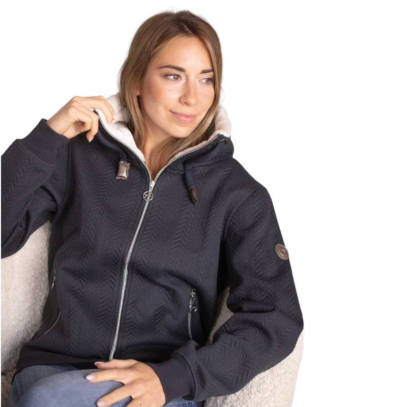 Pénélope - Sweat zippé femme Laponia marine