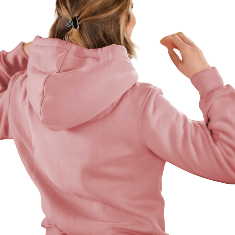 Pénélope - Sweat zippé femme Tressy vieux rose