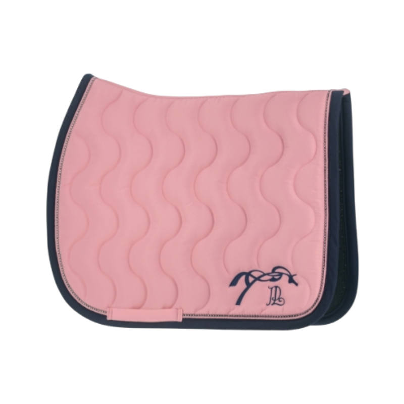 Pénélope - Tapis de selle Diamant rose pâle/ marine