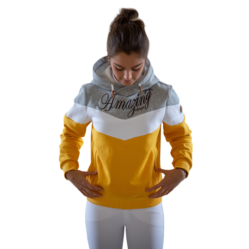 Pénélope Store - Artémis sweatshirt yellow/white/grey