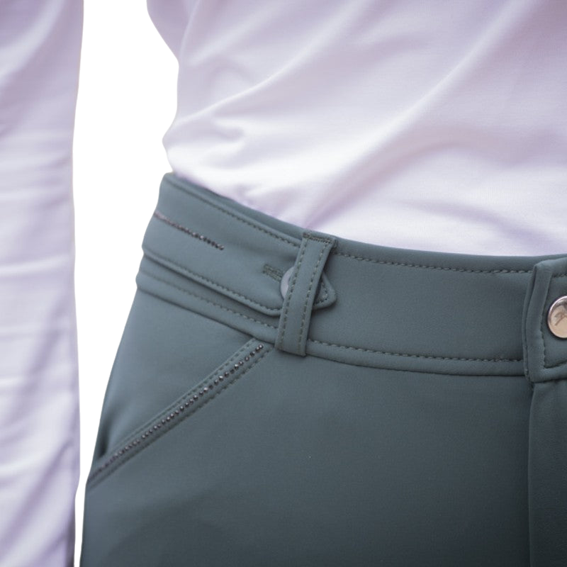 Pénélope - Pantalon d'équitation femme Elegance vert forêt