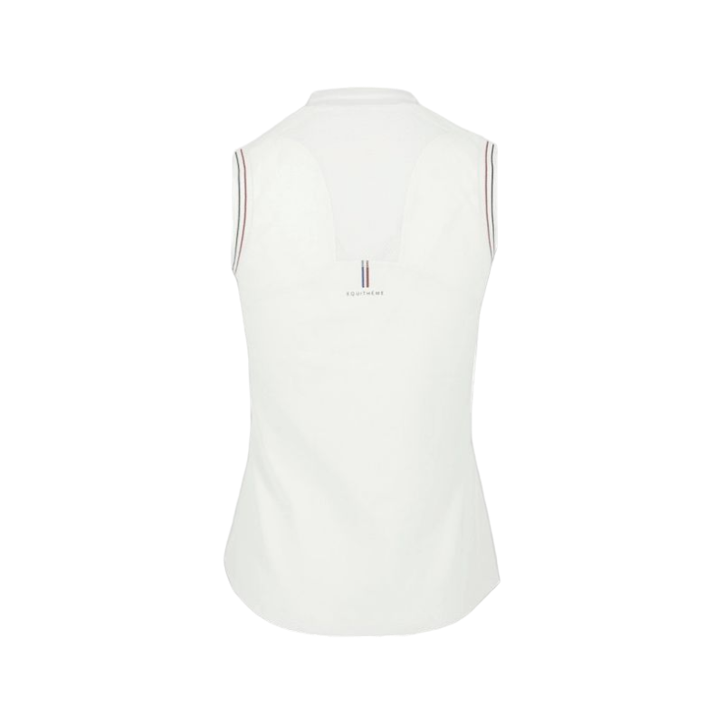 Equithème - Mia white women's sleeveless polo shirt