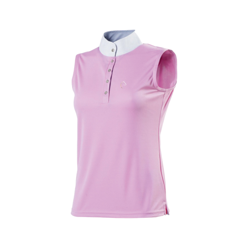 Equithème - Ärmelloses Mesh-Poloshirt Pink