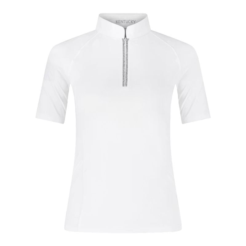 Kentucky Horsewear - Klassieke witte korte mouwen wedstrijd polo voor dames 