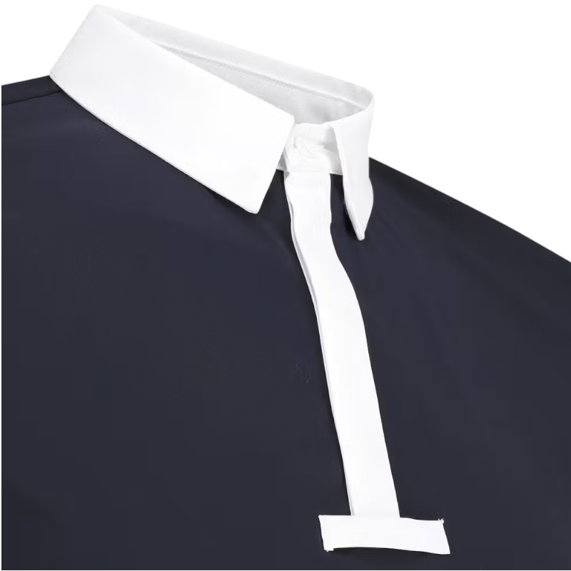 Kentucky Horsewear - Herren Langarmwettkampf Polo Classic Marine 
